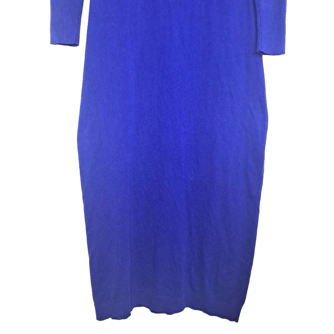 UNDERCOVER Maglione Victoria’s Secret maglia a costine scollo a V maxi abito grande blu elasticizzato