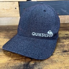 Quicksilver Gray S/M Adjustable Hat Cap Distressed