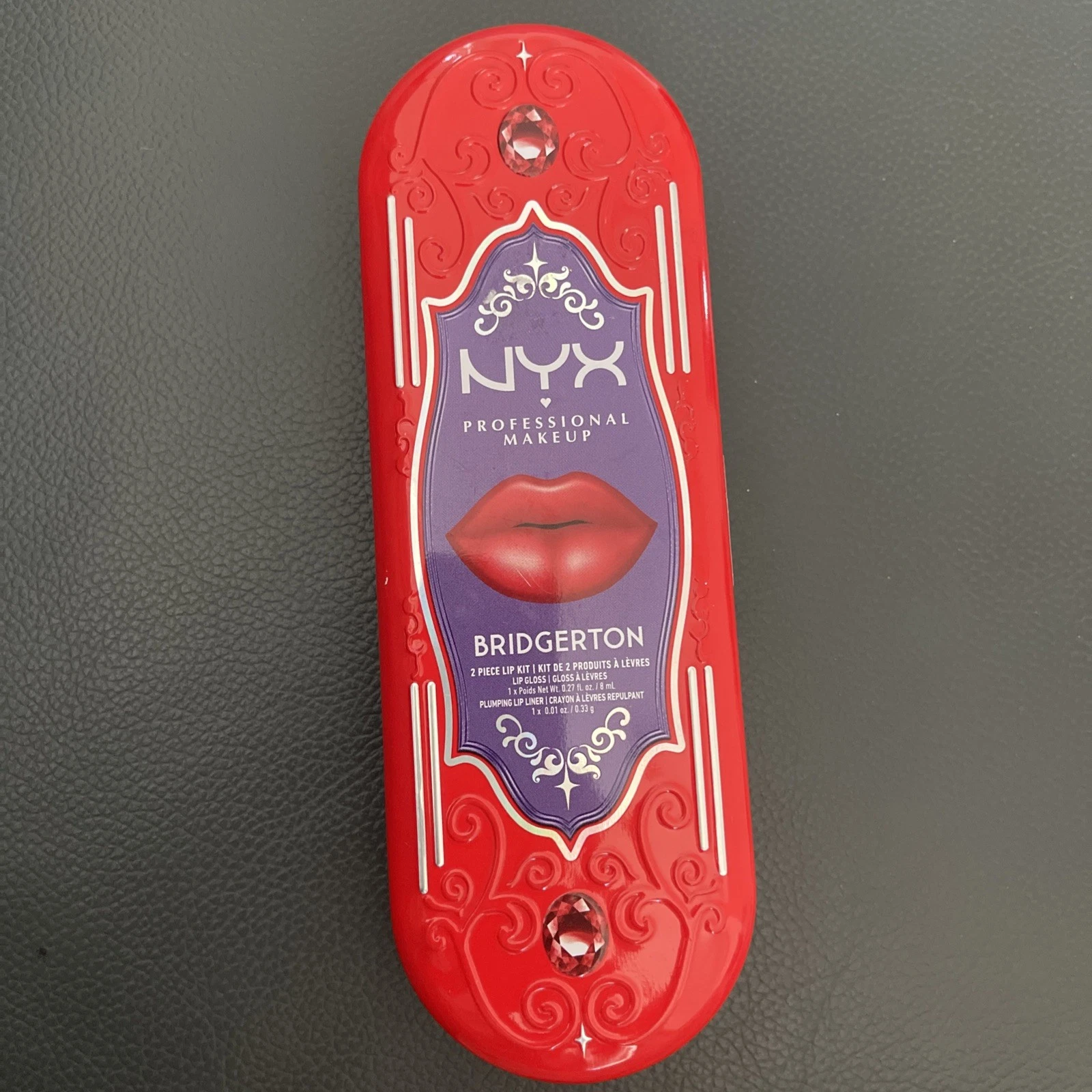 NYX BRIDGERTON 2 Piece Lip Kit Royal Butter Gloss & Plumping Liner BRLK04 Red