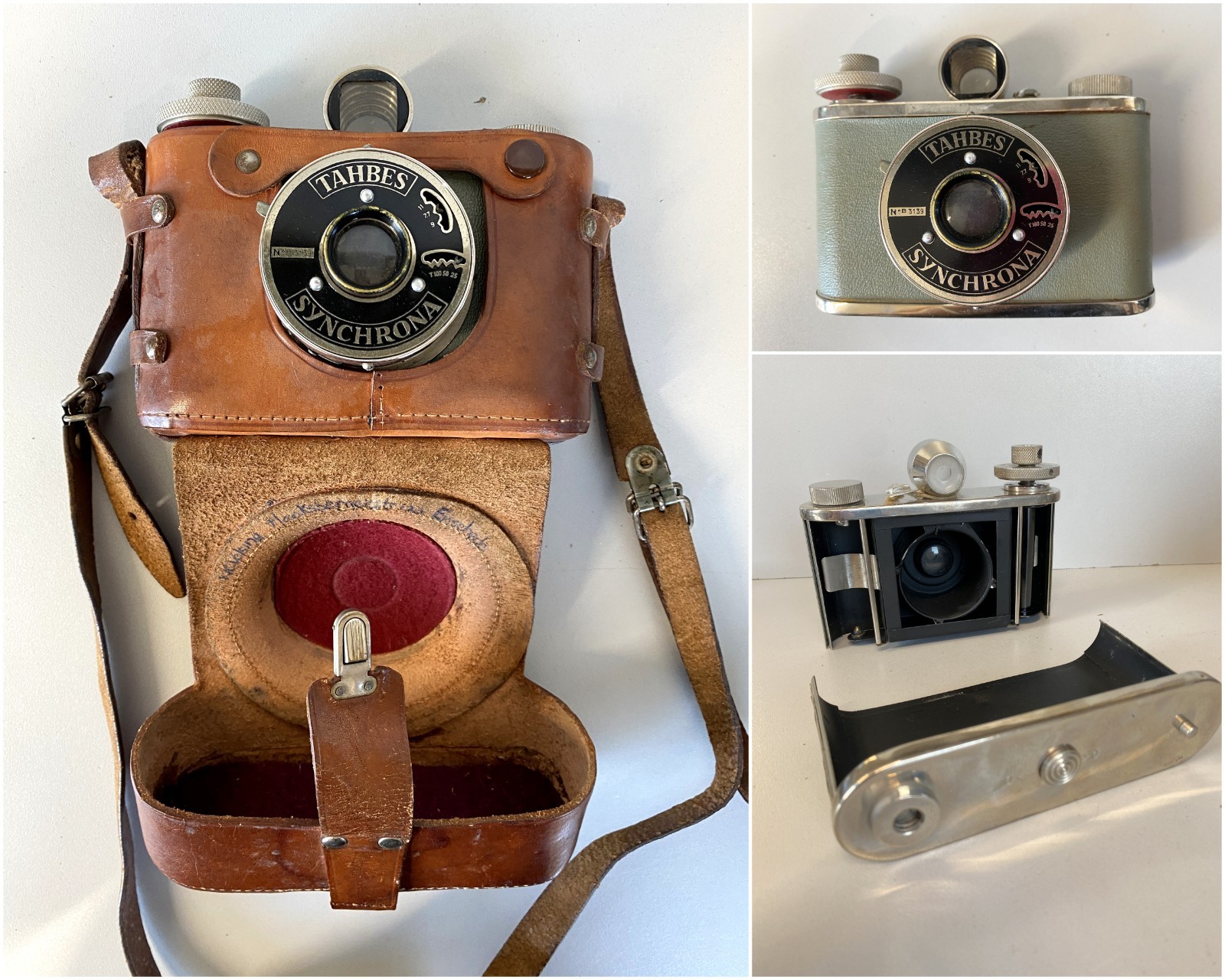 FOTOCAMERA ANALOGICA Tahbes Synchrona 120 6X6 MADE in HOLLAND MIRINO ALBADA '48