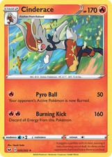 CINDERACE 035/202 R SWORD & SHIELD POKEMON REVERSE HOLO LP