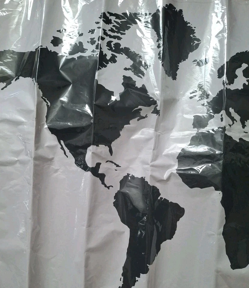 World Map Wall Decal Black Vinyl Large Wall Art - Image 2 of 3