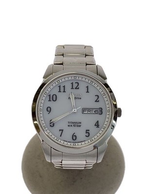 CITIZEN Solar Watch / Analog / Stainless Steel /WHT/SLV/E101-8024650