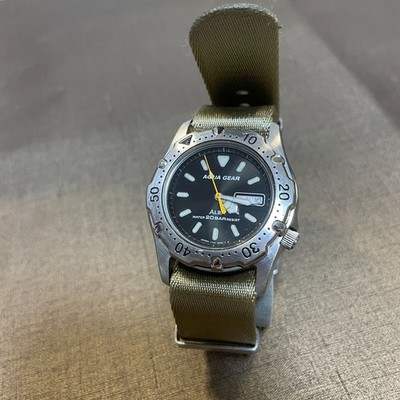 RARE VINTAGE 1990s SEIKO ALBA AQUA GEAR  DAY/DATE MEN S WATCH V733-6A10 H091