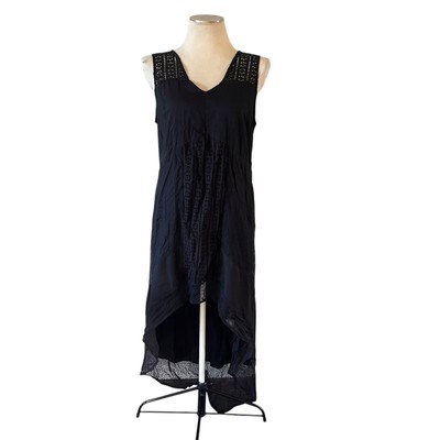 NWT Religion Black Boho Lace Detail Tank Dress Wmns L Witchy Fairy Whimsigoth