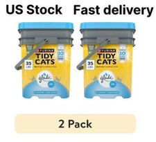 2 Pack, Purina Tidy Cats With Glade Clear Springs Scented, Odor Control, 35 lbs