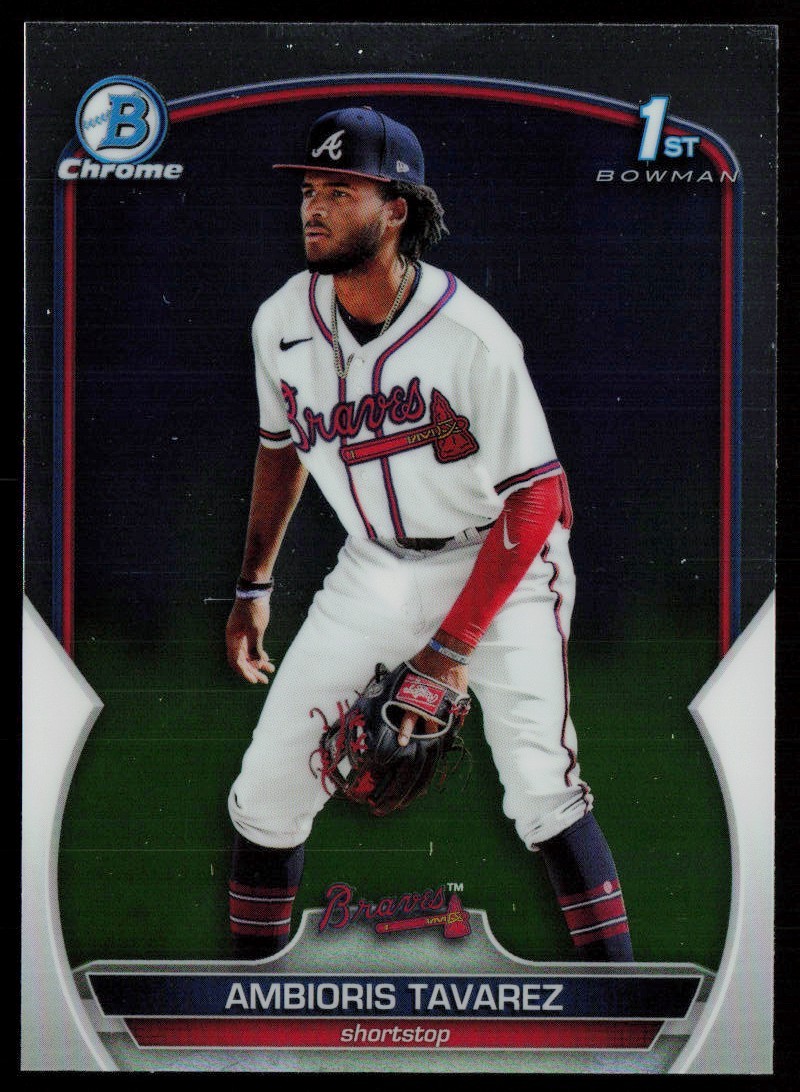 AMBIORIS TAVAREZ 2023 BOWMAN CHROME PROSPECTS RC ATLANTA BRAVES #BCP-33 1ST