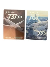 Boeing 737-900ER 2022 Delta Airline Pilot Trading Card #53 And Boeing 767-300ER