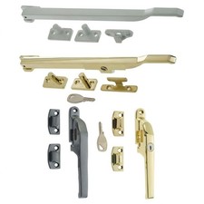 Window Locking Casement Stay & Locking Handle Fastener For Wood Timber Windows