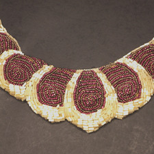 Antique Victorian Hand Beaded Chocker Bib Necklace Edwardian Embellishment