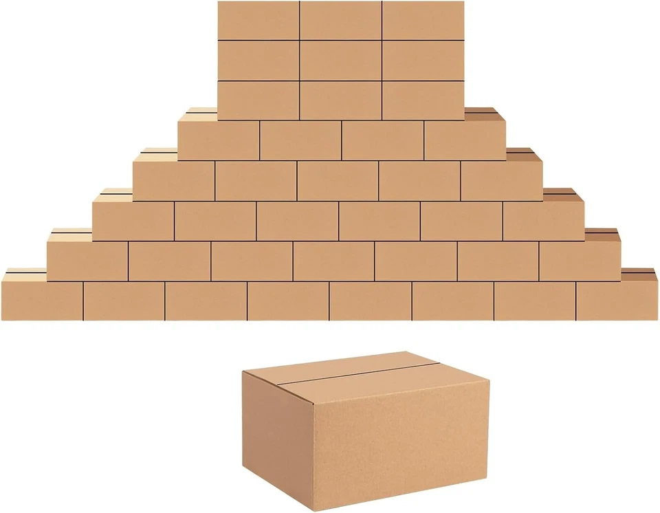 40 Pack Small Cardboard Shipping Boxes 8x6x4 Inches for Packing Moving Mailing - Image 3 of 4
