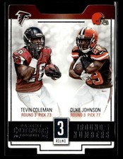 2015 Panini Contenders #RN10 Tevin Coleman / Duke Johnson Round Numbers Card