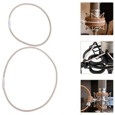 12 Pcs Replacement Microphone Shock Mount Rubber Ring Elastic Bands for Holder