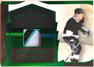 2023 Leaf ITG Used HOF Caliber Emerald Bernie Nicholls /4 Los Angeles Kings