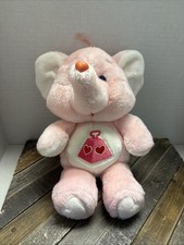 Vintage 1984 Kenner Care Bear Cousins Plush 13" - Pink Lotsa Heart Elephant m27