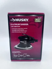 Husky 6-inch Low Vibration Palm Sander 683 682 - Black