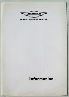 JENSEN Earls Court Car Press Pack Oct 1999