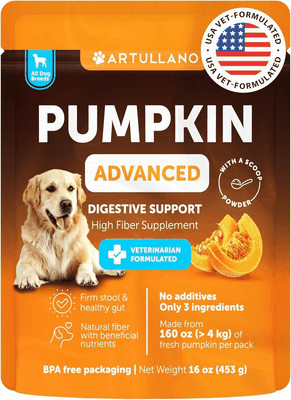 Pumpkin Powder for Dogs Digestive Support 16 OZ Fiber Supplement For Gut Balance