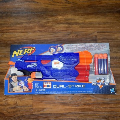 Hasbro NERF N-Strike Elite Dual Strike Blaster Mega And Elite Darts Switch NEW