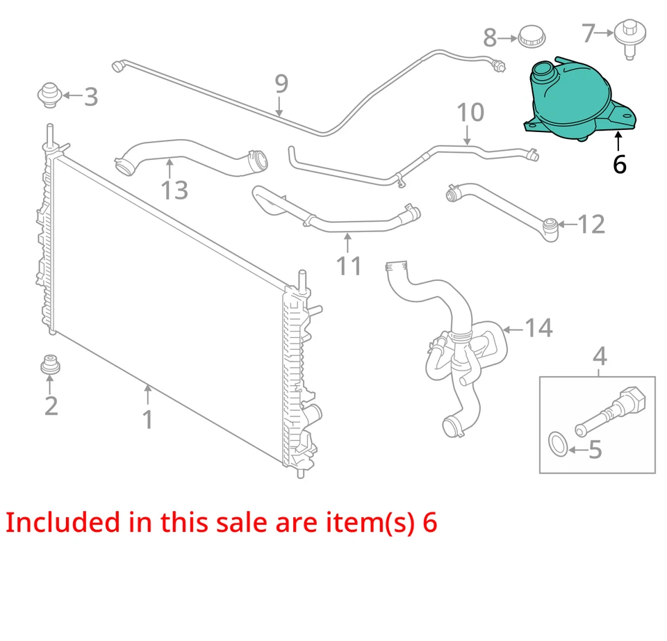 2015 Ford Transit 350 Coolant Overflow Bottle OEM 149K Miles - LKQ424203138 Foto 4 de 4