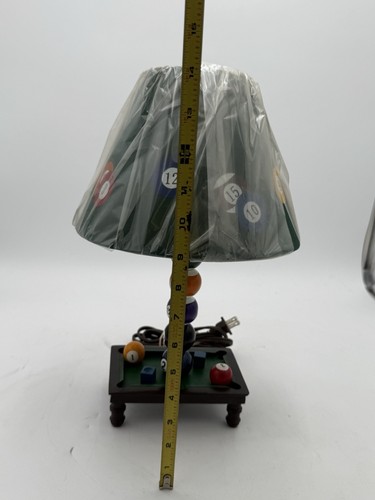 🎱BILLIARD Pool Table 🌟🎱balls Desk Lamp ORIGINAL GREEN FELT SHADE Game Room - Picture 2 of 12