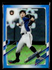 2021 Topps Chrome NPB #35 Ryota Isobata Blue Refractor #/150 Rookie card