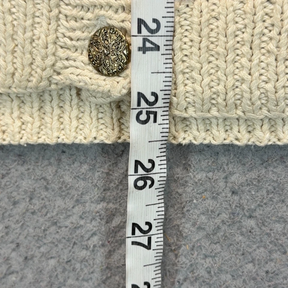 Marisa Christina Suéter Chaleco Mujer Mediano Crema Cascanueces 1995 Navidad Tejido Foto 4 de 4