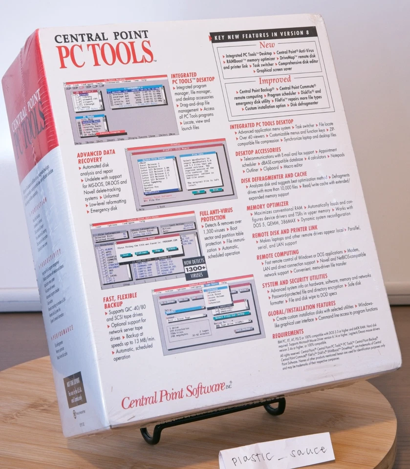 Central Point PC Tools - Version 8.0a Includes 3.5" HD Disks, New Sealed - Image 2 of 4