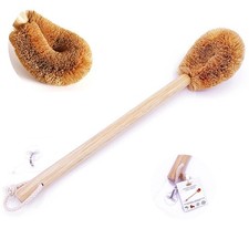 Updated Modern Version Toilet Bowl Brush Natural Coconut Fiber Brush Head And Be