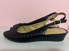 Naturalizer N5 Comfort Canera Damskie Rozmiar 7,5 Szerokie Peep Toe Koturn Sandały na obcasie