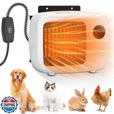 FHTONGE Thermostatic Outdoor Dog House Heater, 200/400W Pet Hut Warmer with 6...