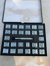 Craftool 3/4" Art Alphabet Leather Stamp Set 8139-00 Complete 27 Piece With Box