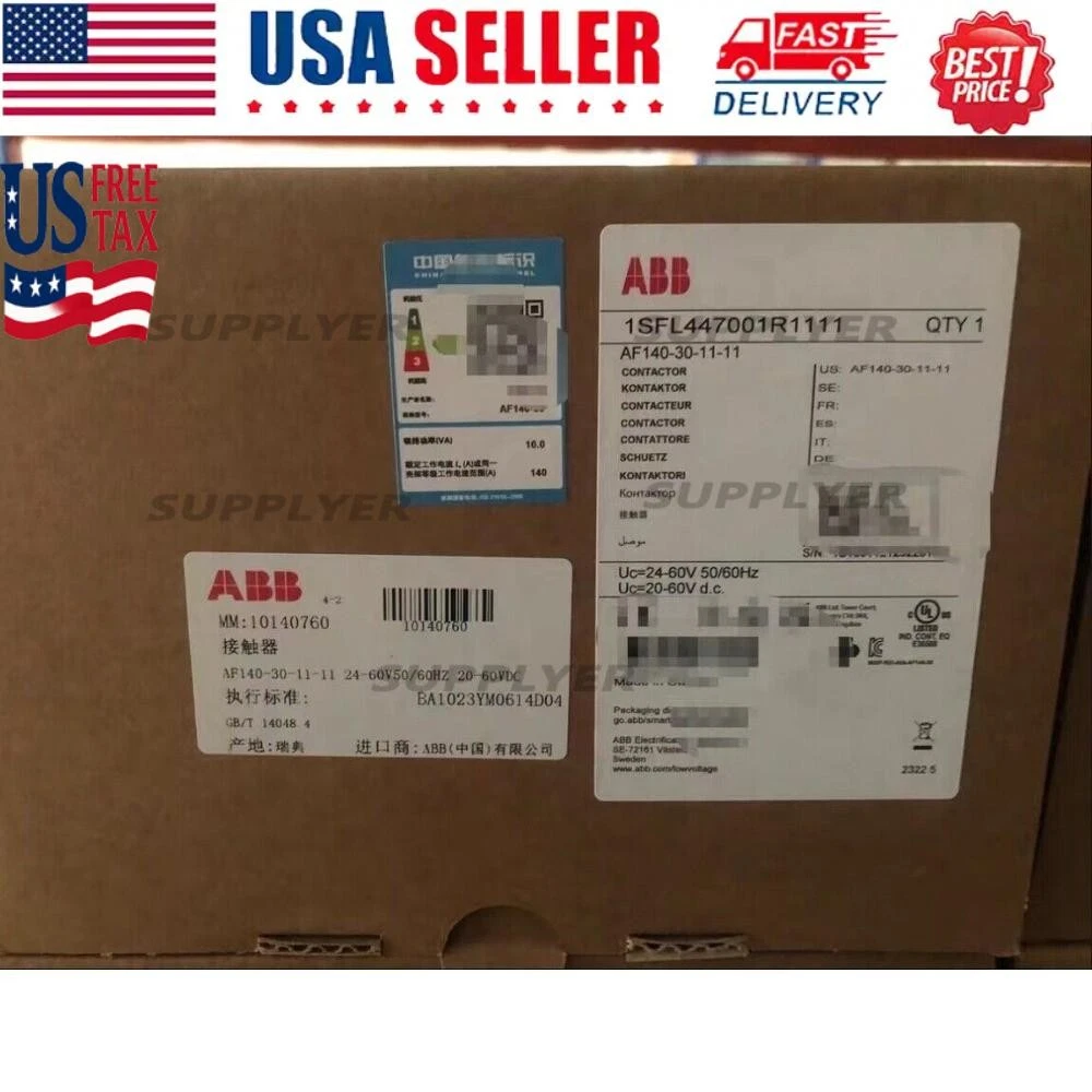 1pc ABB AF140-30-11-11 24-60V50/60Hz contactor One year warranty US Free TAX