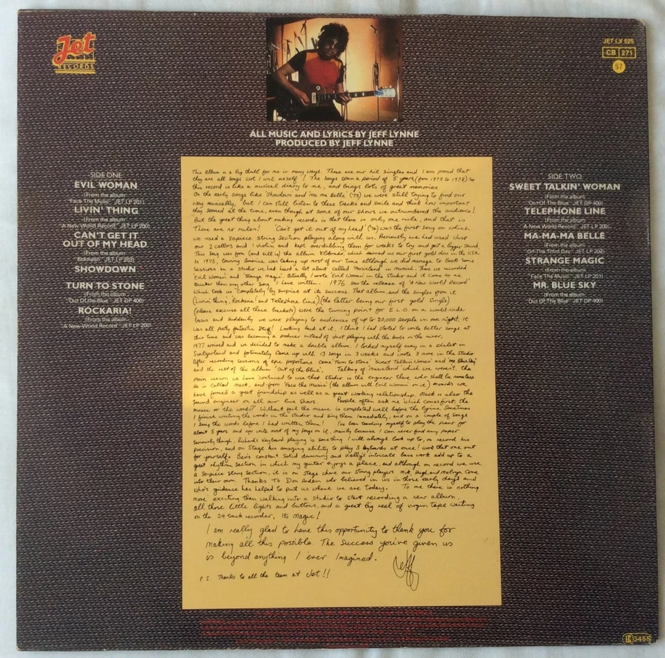 Electric Light Orchestra●ELO's Greatest Hits●1979 UK Vinyl LP●JET LX 525●VG+/VG+ - Image 2 of 4