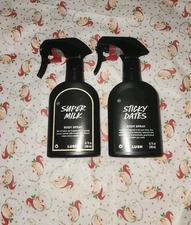 Lush Fragrance Sticky Dates + Super Milk Body Spray Fresh ~ 6.7 fl oz 200ml New!