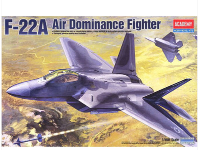 Academy 12212 1/48 F-22A Raptor Air Force Cartograf Plastic Hobby Model