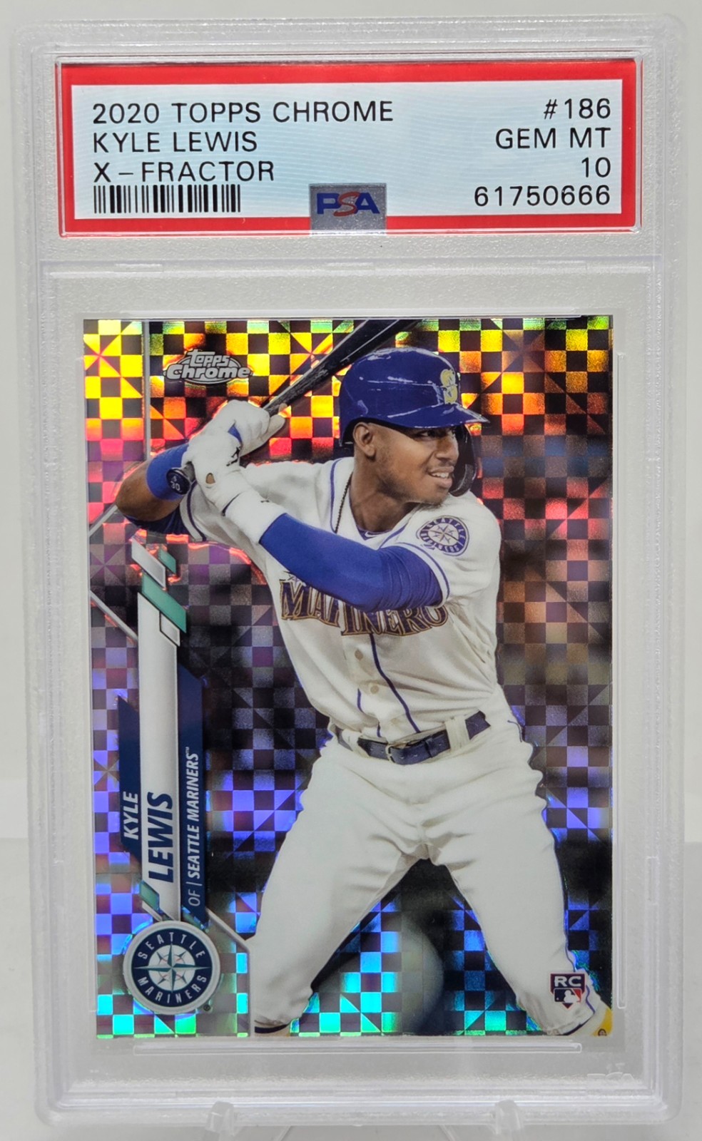 2020 Topps Chrome Xfractor Refractor KYLE LEWIS RC CARD PSA 10 GEM MINT