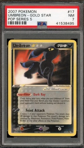 Pokemon Umbreon Gold Star POP Series 5 #17 PSA 7