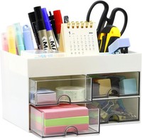 Schreibtisch Organizer, Plastik BüRo Organizer Mit 4 Schubladen Und FäChern, M