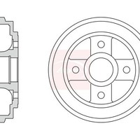 Apec Brems­Trommel FüR Vauxhall Agila Mk I A 2000-2008 4-Loch