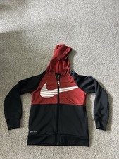 Nike Dri-Fit Hooded Jacket Red/ Black / White Boys Size 6/M