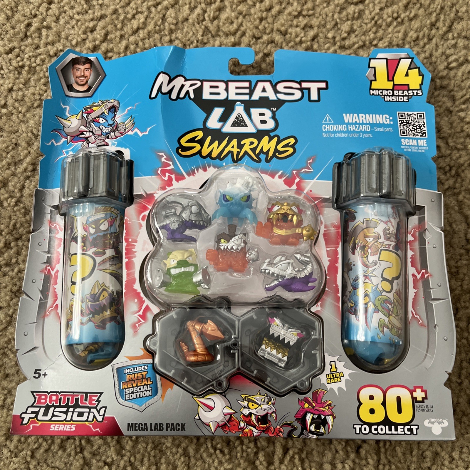 3 NEW MR BEAST BATTLE FUSION SWARMS MEGA LAB PACKS SUPER RARE! 14 PER PACKAGE!!