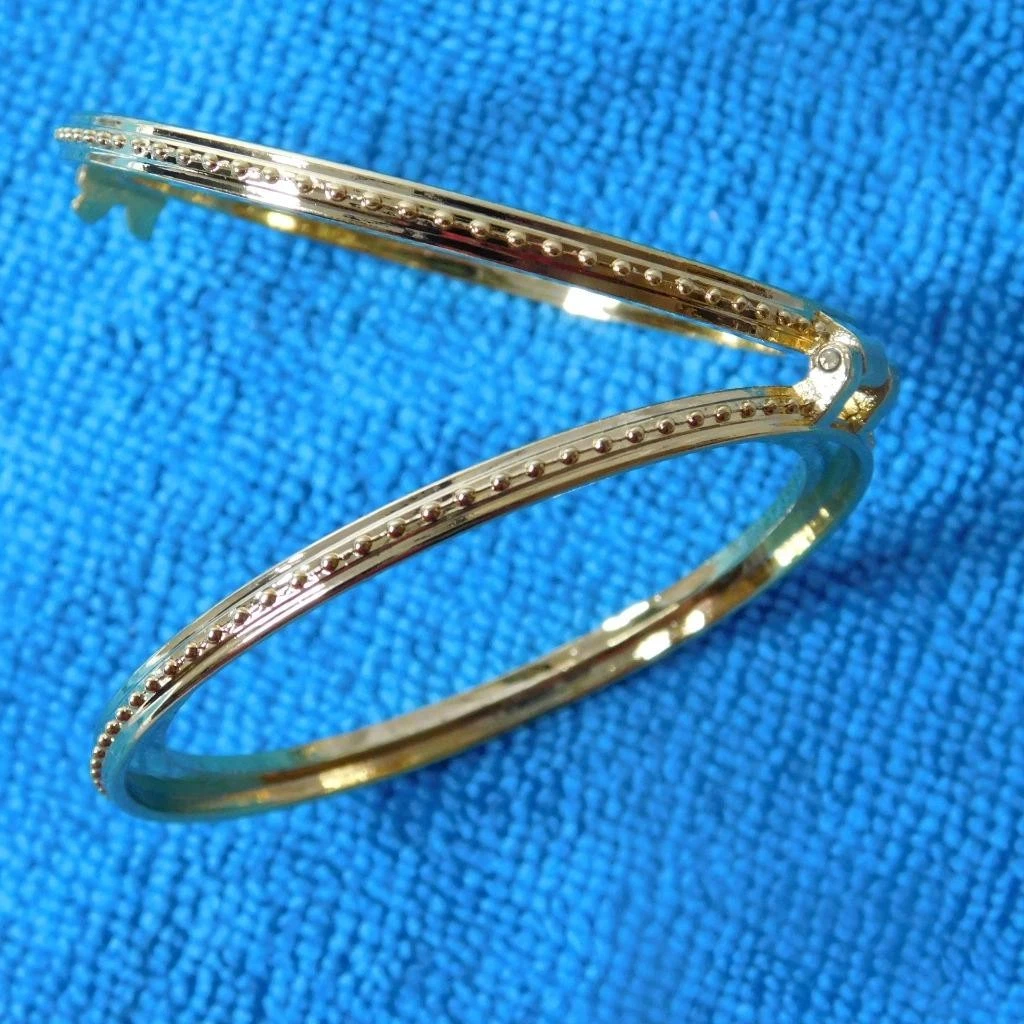 2 bisagras circulares para cajas redondas suministros artesanales de metal fundido dorado de 2-1/4" de diámetro