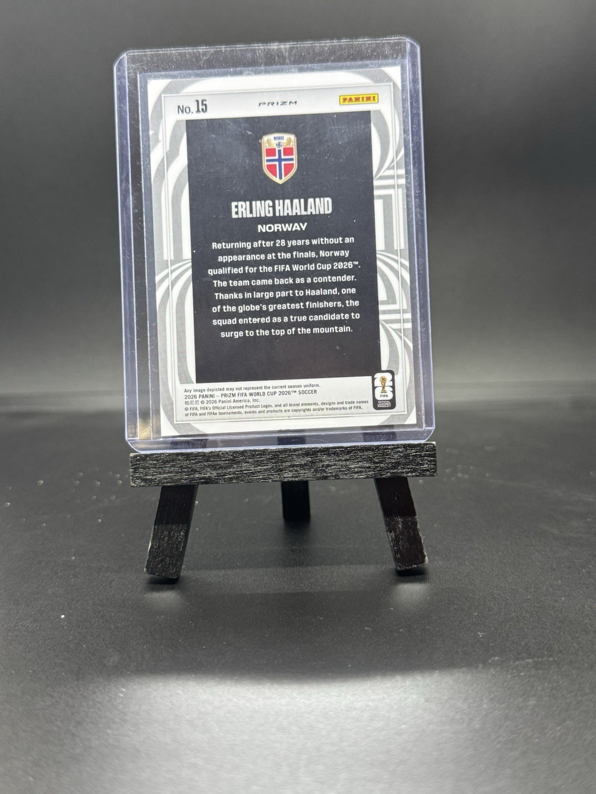 Panini Prizm FIFA World Cup 2026 Erling Haaland Norway Screamers #15 Silver view 2