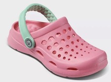 Joybees Toddler Harper Slip-on Active Clogs EVA Hyper Pink Blush/Mint Sz 12/13