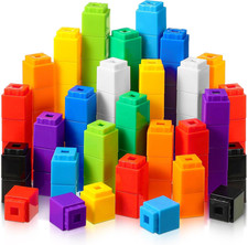 100 Pcs Linking Cubes Plastic Math Cubes Manipulative Counting Blocks STEM Snap