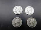 1935, 1936 and 1939-S, 1939-D Washington Quarters, Silver, Circulated,