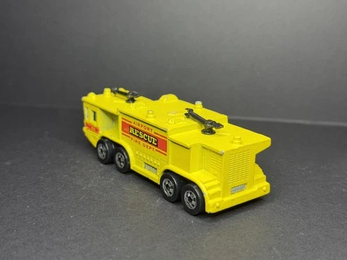 Hot Wheels Yellow Airport Rescue Fire Department Truck Hong Kong 1979 Vintage