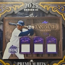 2025 Leaf Bronx Legacy Tim Raines Purple Holofoil Memorabilia #E-19 /25