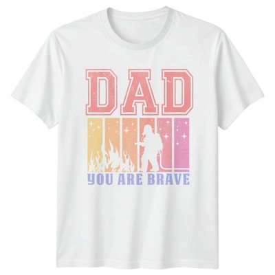 Papa You Are Brave Herren T-Shirt First Responder Feuerwehr Vatertag Geschenk